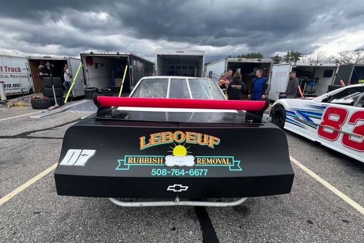 LeBoeuf logo on rear of Trinity Provost’s #07 Car.